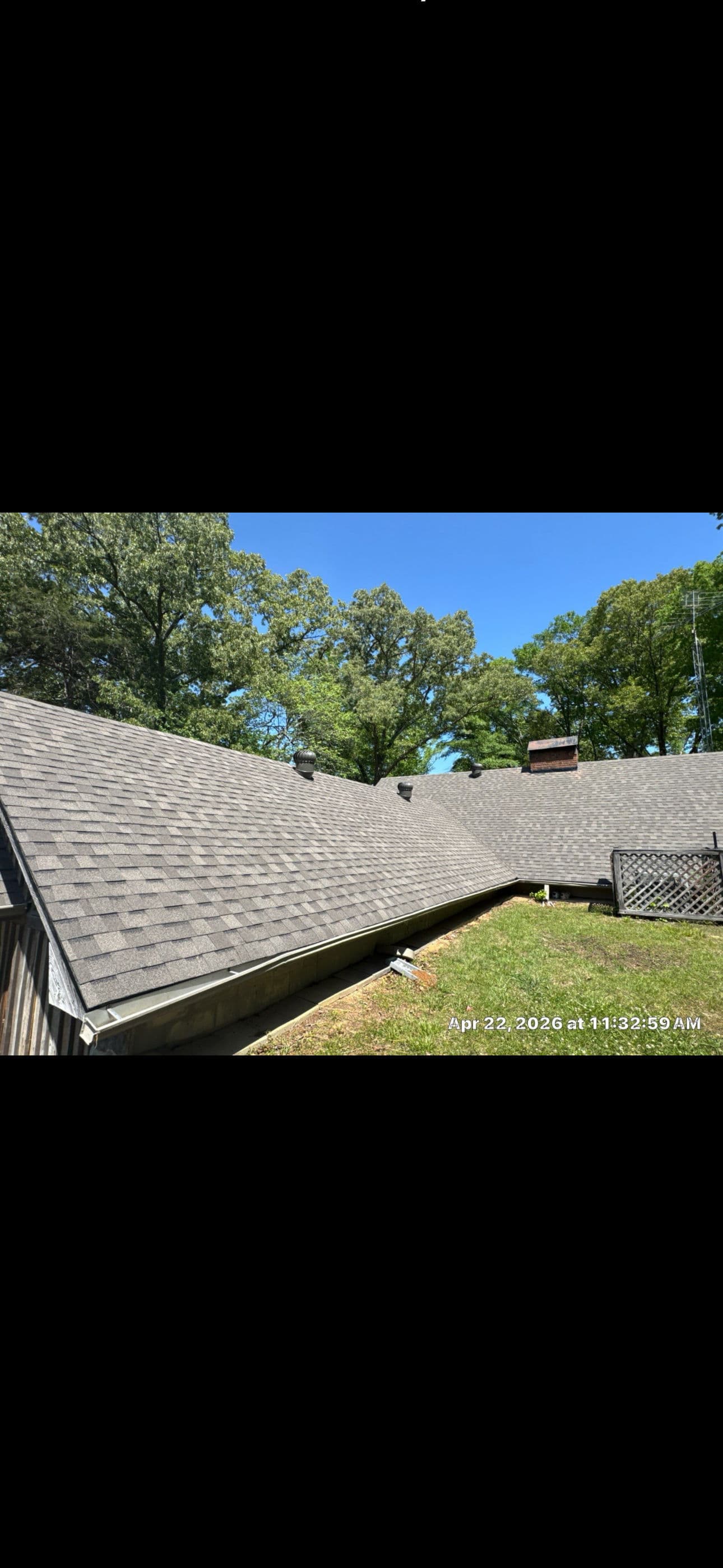 Gallery photos for Full roof tear off and install on a wooded cabin in brilliant al: Image #1